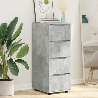 Opbergkast Beton Grijs 40 x 48 x 105 cm Bewerkt hout 6