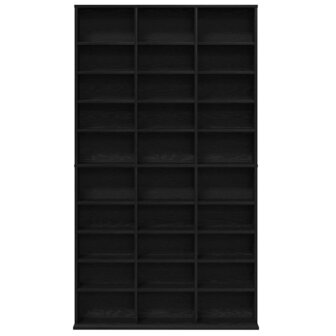 Cd-kast met plank Zwart eiken 101 x 23 x 177.5 cm Bewerkt hout 6