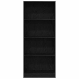 Boekenkast Zwart Eiken 60 x 24 x 143 cm Bewerkt hout 6
