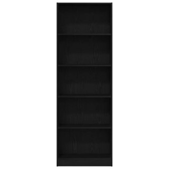 Boekenkast Zwart Eiken 60 x 24 x 176 cm Bewerkt hout 5