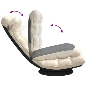 Draaibare vloerstoel linnen 70x51x79 cm 8