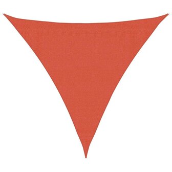 Zonnezeil 160 g/m&sup2; driehoekig 3,6x3,6x3,6 m HDPE terracotta 2