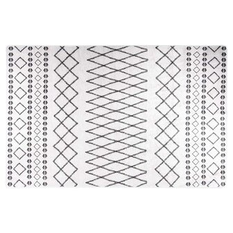Vloerkleed wasbaar anti-slip 80x150 cm zwart en wit 2