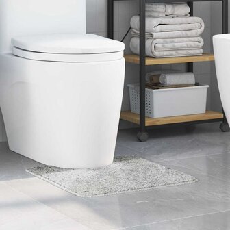 Antislip Badmat met Toilet Cut Grijs 50 x 50 cm PP 1