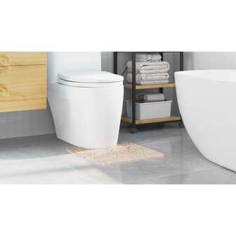 Antislip Badmat met Toilet Cut Cr&egrave;me 50 x 50 cm PP 4