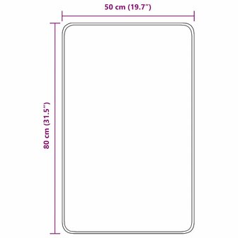 Antislip Badmat Donkergrijs 50 x 80 cm PP 9