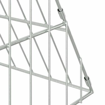 Konijnenkooi Zilver 215 x 100 x 85 cm Gegalvaniseerd staal 9