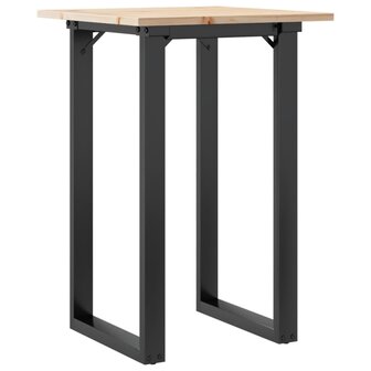 Eettafel O-frame 50x50x75 cm massief grenenhout en staal 2