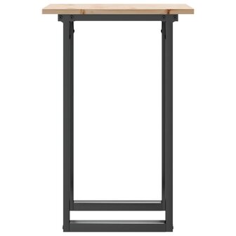 Eettafel O-frame 50x50x75 cm massief grenenhout en staal 5