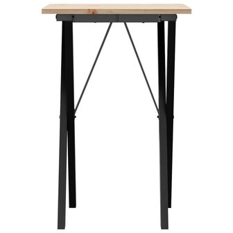 Eettafel X-frame 50x50x75 cm massief grenenhout en staal 4