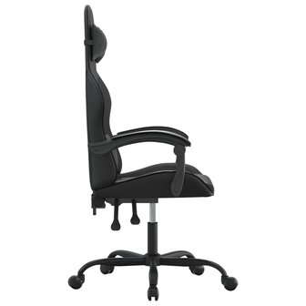 Gamestoel draaibaar kunstleer zwart 4
