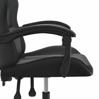 Gamestoel draaibaar kunstleer zwart 7