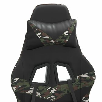 gamestoel draaibaar met voetensteun kunstleer zwart&amp;camouflage 9