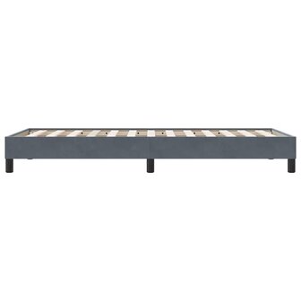 Boxspring zonder matras fluweel donkergrijs 80x210 cm 6