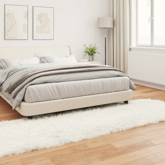 Nep Schapenvacht Tapijt Tafalla Wit 80 x 250 cm Polyester 4