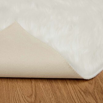 Nep Schapenvacht Tapijt Tafalla Wit 80 x 250 cm Polyester 6