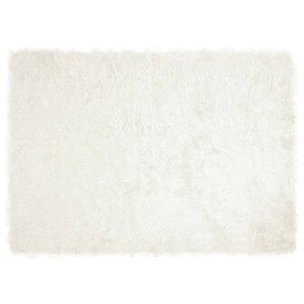 Nep Schapenvacht Tapijt Tafalla Wit 120 x 170 cm Polyester 2