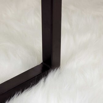 Nep Schapenvacht Tapijt Tafalla Wit 120 x 120 cm Polyester 5