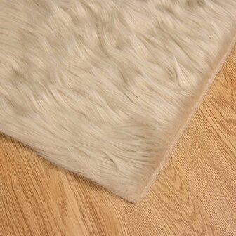 Nep Schapenvacht Tapijt Tafalla Beige 120 x 170 cm Polyester 7