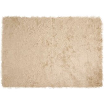 Nep Schapenvacht Tapijt Tafalla Beige 140 x 200 cm Polyester 2