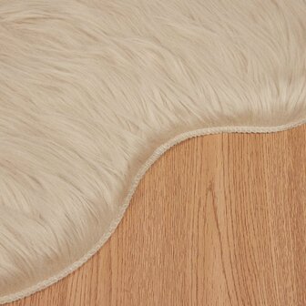 Nep Schapenvacht Tapijt Tafalla Beige 60 x 90 cm Polyester 8