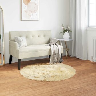Nep Schapenvacht Tapijt Tafalla Cr&egrave;me &Oslash; 100 cm Polyester 1