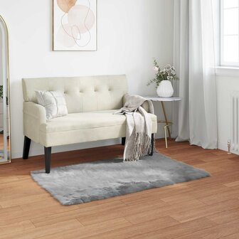 Nep Schapenvacht Tapijt Tafalla Grijs 60 x 110 cm Polyester 1