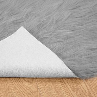 Nep Schapenvacht Tapijt Tafalla Grijs 80 x 150 cm Polyester 6