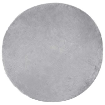 Nep Schapenvacht Tapijt Tafalla Grijs &Oslash; 80 cm Polyester 2