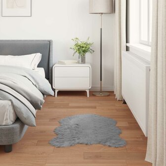 Nep Schapenvacht Tapijt Tafalla Grijs 50 x 80 cm Polyester 4