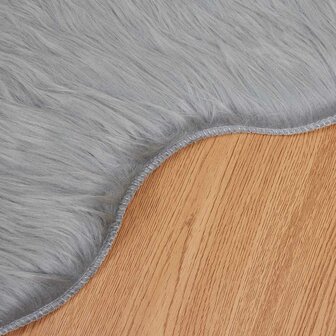 Nep Schapenvacht Tapijt Tafalla Grijs 60 x 90 cm Polyester 9