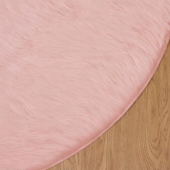 Nep Schapenvacht Tapijt Tafalla Roze &Oslash; 160 cm Polyester 6