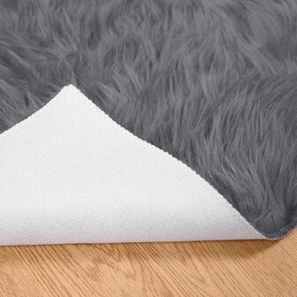 Nep Schapenvacht Tapijt Tafalla Antraciet 80 x 150 cm Polyester 6