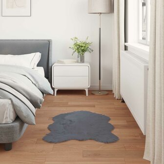 Nep Schapenvacht Tapijt Tafalla Antraciet 50 x 80 cm Polyester 4
