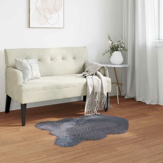 Nep Schapenvacht Tapijt Tafalla Antraciet 60 x 90 cm Polyester 1