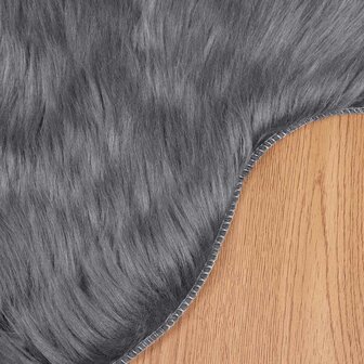Nep Schapenvacht Tapijt Tafalla Antraciet 60 x 90 cm Polyester 8