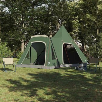 Teepee Tent met dak met opslag Groen 545 x 450 x 295 cm 1