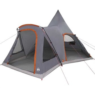 Teepee Tent met dak Grijs en Oranje 545 x 450 x 295 cm 2
