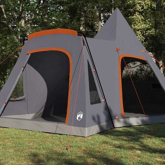 Teepee Tent met dak Grijs en Oranje 545 x 450 x 295 cm 3