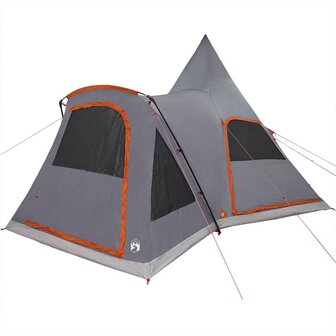 Teepee Tent met dak Grijs en Oranje 545 x 450 x 295 cm 4