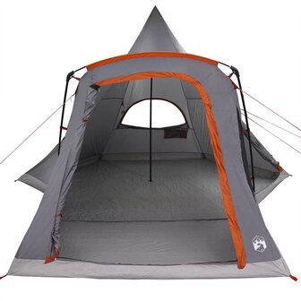 Teepee Tent met dak Grijs en Oranje 545 x 450 x 295 cm 5