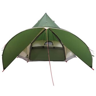 Teepee Tent met dak Groen en Grijs 600 x 600 x 347 cm 6
