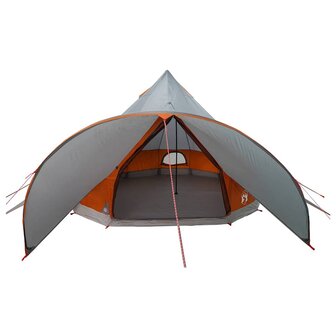 Teepee Tent met dak Grijs en Oranje 600 x 600 x 347 cm 6