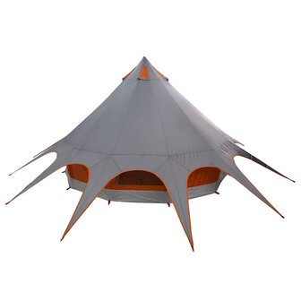 Teepee Tent met dak Grijs en Oranje 600 x 600 x 347 cm 8