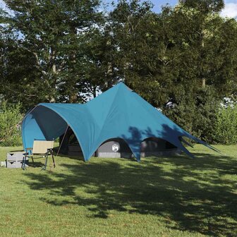 Teepee Tent met dak Blauw en Grijs 600 x 600 x 347 cm 1