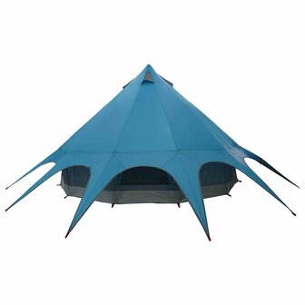 Teepee Tent met dak Blauw en Grijs 600 x 600 x 347 cm 8