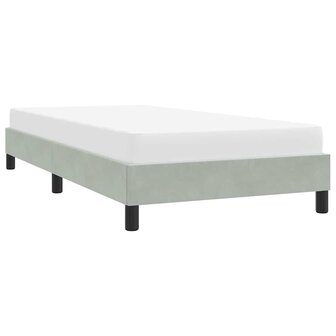Bedframe zonder matras 80x220 cm fluweel lichtgrijs 4