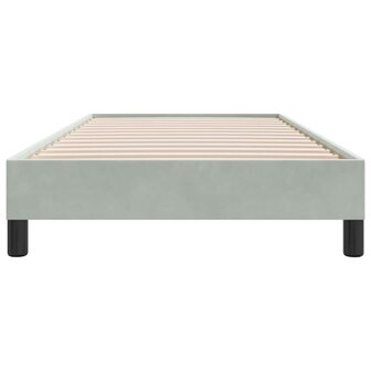 Bedframe zonder matras 80x220 cm fluweel lichtgrijs 5