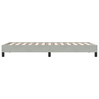 Bedframe zonder matras 80x220 cm fluweel lichtgrijs 6
