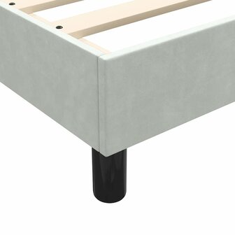 Bedframe zonder matras 80x220 cm fluweel lichtgrijs 8